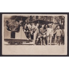 FERROCARRIL ANTIGUA TARJETA POSTAL TREN EN MENDOZA 1924 RARA